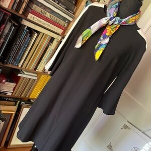 Gabby Skye Black Sheath Dress with 3/4 Bell Sleeves